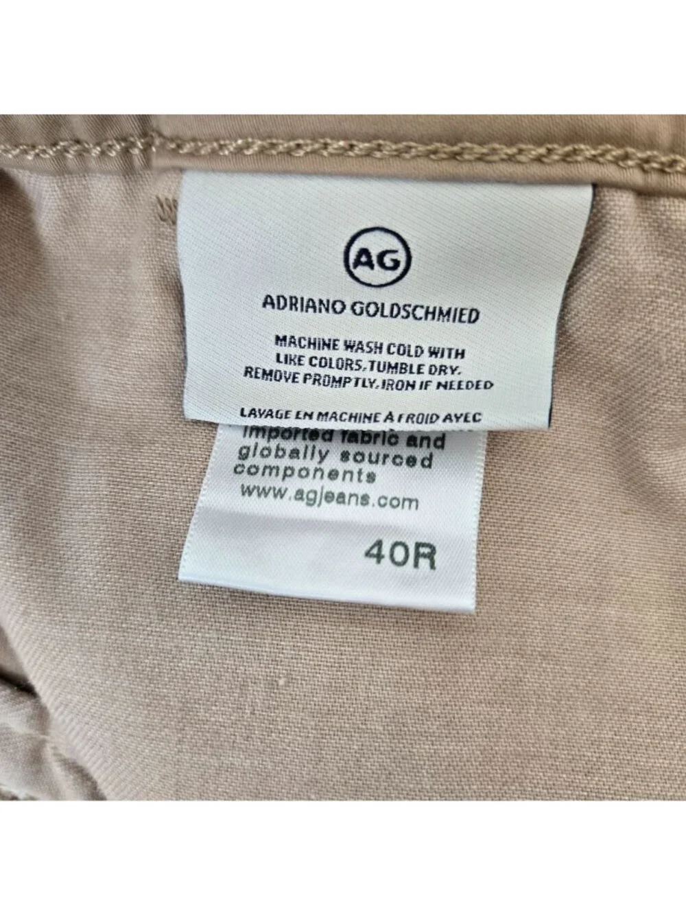 AG Adriano Goldschmied The Wanderer Slim Trouser Chino Shorts Size 40